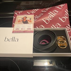 Bella Black Belt with Gold Buckle